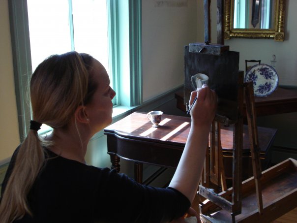 Saskia painting at the Peabody Historical Society, Peabody, MA 2010