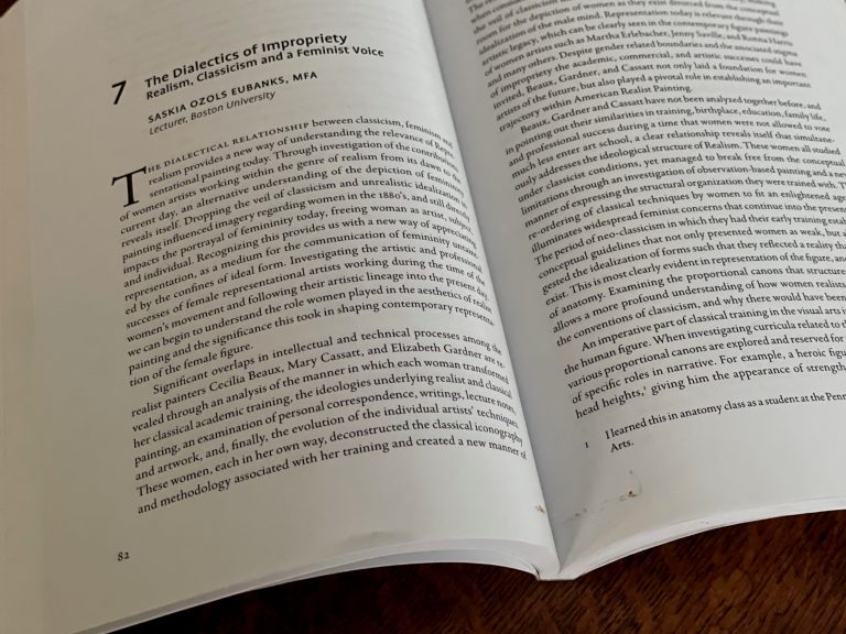 Read more about the article Publication, “The Dialectics of Impropriety: Realism, Classicism, and a Feminist Voice” by Saskia Ozols