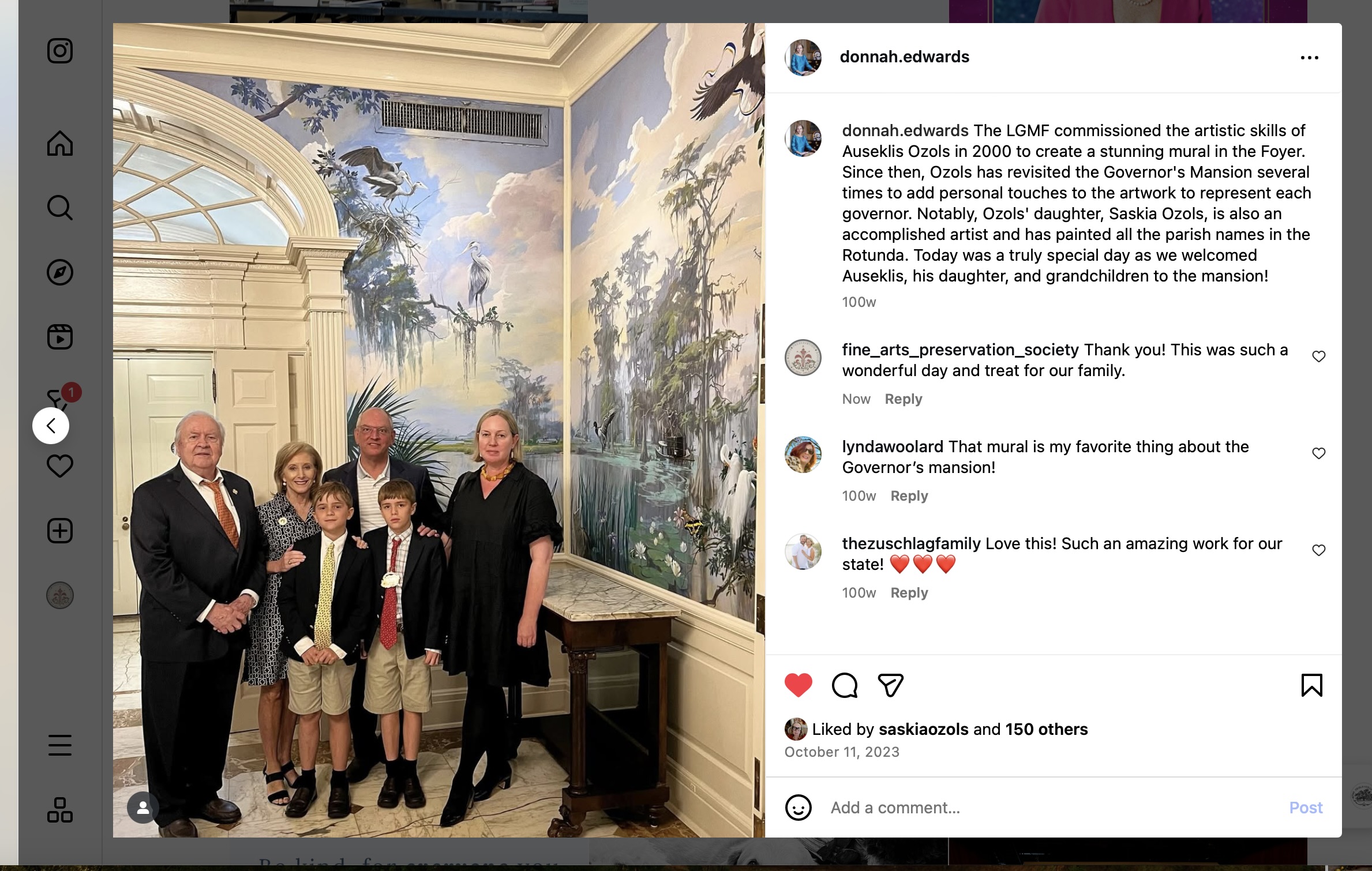 Read more about the article Bringing my sons to the Governor’s Mansion to see their Grandfather’s Mural