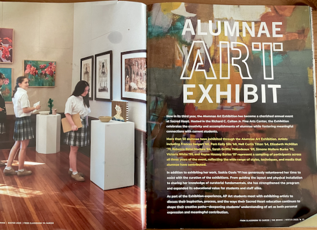 Read more about the article Alumnae Art Exhibition 2025-Thank you for this sweet mention Sacred Heart!